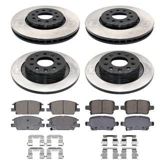 DuraGo® - Electrophoretic Coated Plain Brake Kit with Ceramic Pads