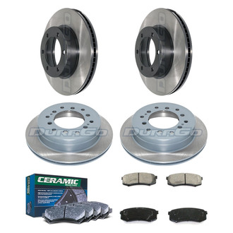 DuraGo® - Electrophoretic Coated Plain Front and Rear Brake Kit with Ceramic Pads