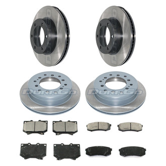 DuraGo® - Electrophoretic Coated Plain Front and Rear Brake Kit with Ceramic Pads