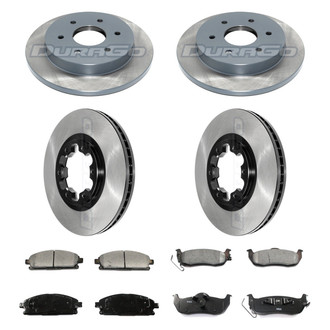 DuraGo® - Electrophoretic Coated Plain Front and Rear Brake Kit with Ceramic Pads