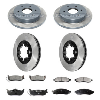 DuraGo® - Electrophoretic Coated Plain Front and Rear Brake Kit with Ceramic Pads