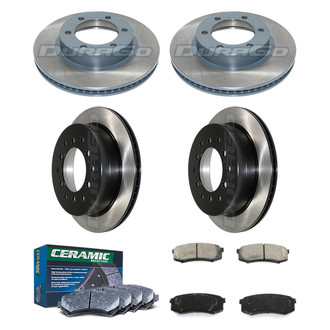 DuraGo® - Electrophoretic Coated Plain Front and Rear Brake Kit with Ceramic Pads