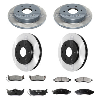 DuraGo® - Electrophoretic Coated Plain Front and Rear Brake Kit with Ceramic Pads
