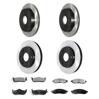 DuraGo® - Electrophoretic Coated Plain Front and Rear Brake Kit with Ceramic Pads