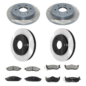 DuraGo® - Electrophoretic Coated Plain Front and Rear Brake Kit with Ceramic Pads