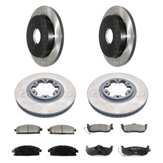 DuraGo® - Electrophoretic Coated Plain Front and Rear Brake Kit with Ceramic Pads