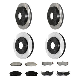 DuraGo® - Electrophoretic Coated Plain Front and Rear Brake Kit with Ceramic Pads
