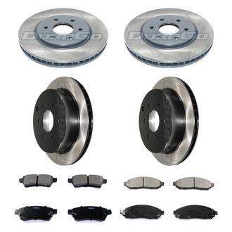 DuraGo® - Electrophoretic Coated Plain Brake Kit with Ceramic Pads