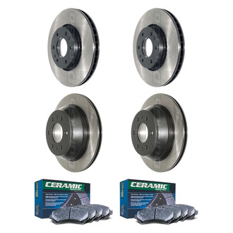 DuraGo® - Electrophoretic Coated Plain Brake Kit with Ceramic Pads