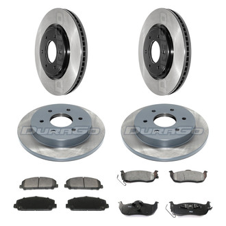DuraGo® - Electrophoretic Coated Plain Front and Rear Brake Kit with Ceramic Pads