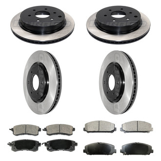 DuraGo® - Electrophoretic Coated Plain Front and Rear Brake Kit with Ceramic Pads