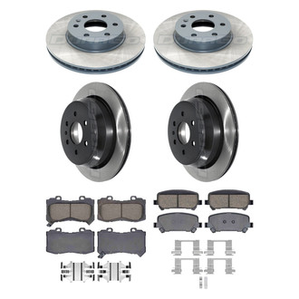 DuraGo® - Electrophoretic Coated Plain Front and Rear Brake Kit with Ceramic Pads