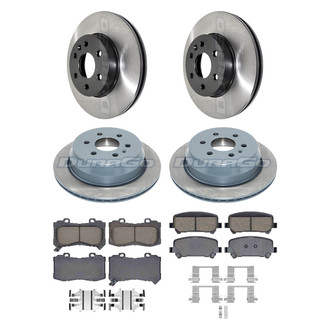 DuraGo® - Electrophoretic Coated Plain Front and Rear Brake Kit with Ceramic Pads