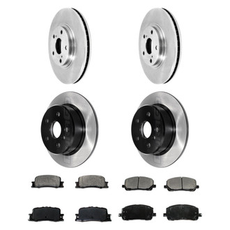 DuraGo® - Electrophoretic Coated Plain Front and Rear Brake Kit with Ceramic Pads