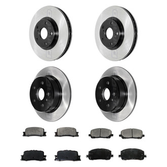 DuraGo® - Electrophoretic Coated Plain Front and Rear Brake Kit with Ceramic Pads