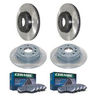 DuraGo® - Electrophoretic Coated Plain Brake Kit with Ceramic Pads