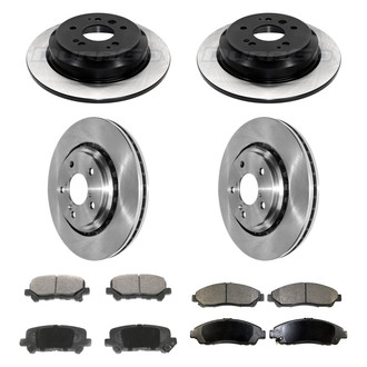 DuraGo® - Electrophoretic Coated Plain Front and Rear Brake Kit with Ceramic Pads