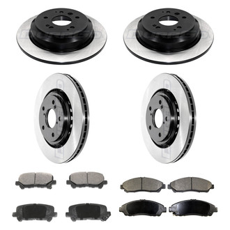 DuraGo® - Electrophoretic Coated Plain Front and Rear Brake Kit with Ceramic Pads