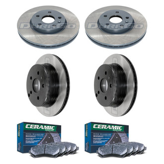 DuraGo® - Electrophoretic Coated Plain Brake Kit with Ceramic Pads