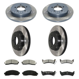 DuraGo® - Electrophoretic Coated Plain Brake Kit with Ceramic Pads