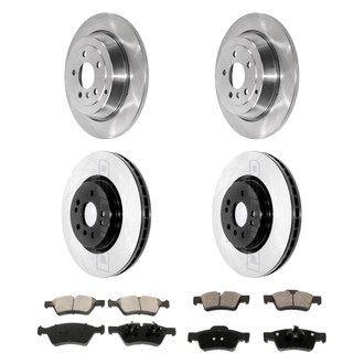 DuraGo® - Electrophoretic Coated Plain Front and Rear Brake Kit with Ceramic Pads