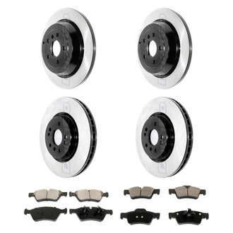 DuraGo® - Electrophoretic Coated Plain Front and Rear Brake Kit with Ceramic Pads