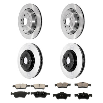 DuraGo® - Electrophoretic Coated Plain Front and Rear Brake Kit with Ceramic Pads