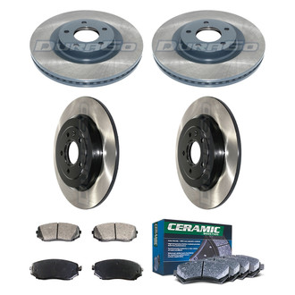 DuraGo® - Electrophoretic Coated Plain Front and Rear Brake Kit with Ceramic Pads