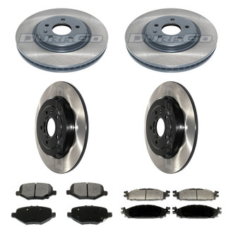 DuraGo® - Electrophoretic Coated Plain Brake Kit with Ceramic Pads
