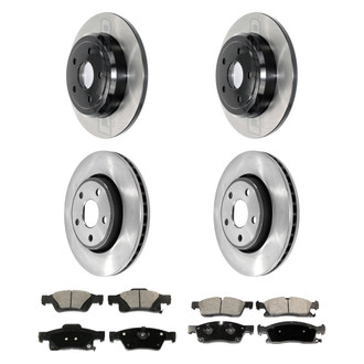 DuraGo® - Electrophoretic Coated Plain Front and Rear Brake Kit with Ceramic Pads