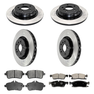DuraGo® - Electrophoretic Coated Plain Front and Rear Brake Kit with Ceramic Pads