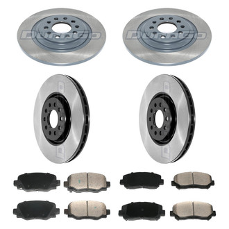 DuraGo® - Electrophoretic Coated Plain Front and Rear Brake Kit with Ceramic Pads