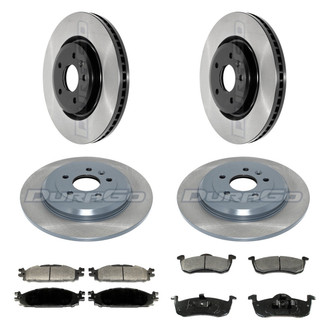 DuraGo® - Electrophoretic Coated Plain Front and Rear Brake Kit with Ceramic Pads