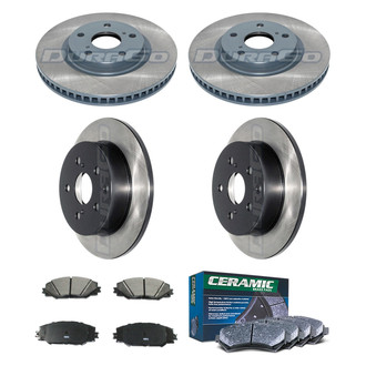 DuraGo® - Electrophoretic Coated Plain Front and Rear Brake Kit with Ceramic Pads