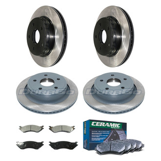 DuraGo® - Electrophoretic Coated Plain Front and Rear Brake Kit with Ceramic Pads