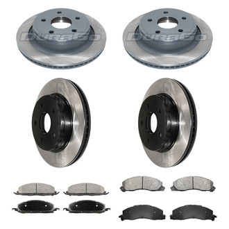 DuraGo® - Electrophoretic Coated Plain Brake Kit with Ceramic Pads