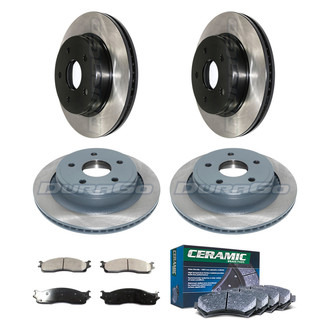 DuraGo® - Electrophoretic Coated Plain Front and Rear Brake Kit with Ceramic Pads