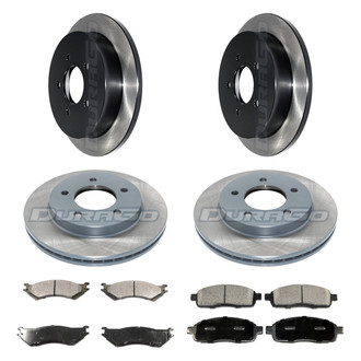 DuraGo® - Electrophoretic Coated Plain Front and Rear Brake Kit with Ceramic Pads