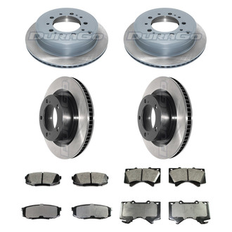 DuraGo® - Electrophoretic Coated Plain Front and Rear Brake Kit with Ceramic Pads