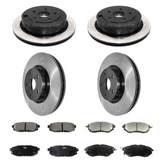 DuraGo® - Electrophoretic Coated Plain Front and Rear Brake Kit with Ceramic Pads