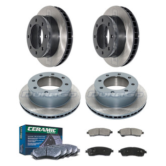 DuraGo® - Electrophoretic Coated Plain Front and Rear Brake Kit with Ceramic Pads
