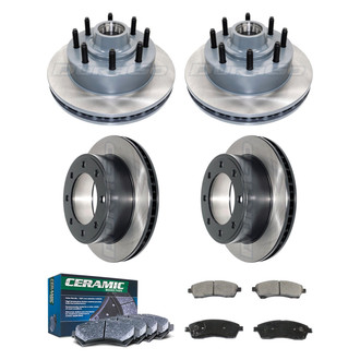 DuraGo® - Electrophoretic Coated Plain Front and Rear Brake Kit with Ceramic Pads