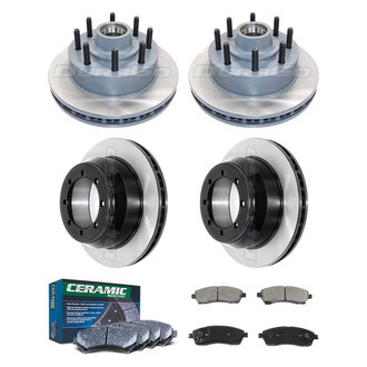 DuraGo® - Electrophoretic Coated Plain Front and Rear Brake Kit with Ceramic Pads