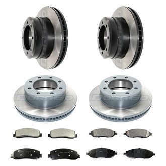 DuraGo® - Electrophoretic Coated Plain Front and Rear Brake Kit with Ceramic Pads