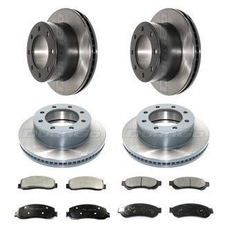 DuraGo® - Electrophoretic Coated Plain Front and Rear Brake Kit with Ceramic Pads