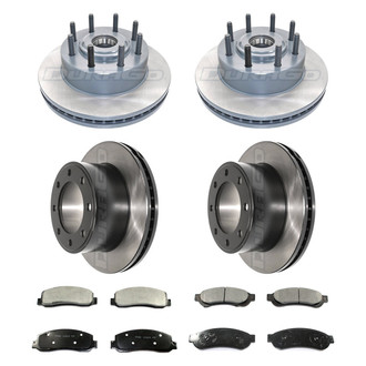 DuraGo® - Electrophoretic Coated Plain Front and Rear Brake Kit with Ceramic Pads