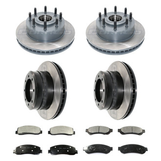 DuraGo® - Electrophoretic Coated Plain Front and Rear Brake Kit with Ceramic Pads