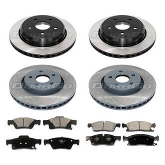 DuraGo® - Municipal Series Plain Front and Rear Brake Kit with Ceramic Pads