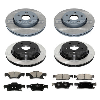 DuraGo® - Municipal Series Plain Front and Rear Brake Kit with Ceramic Pads