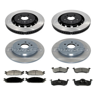 DuraGo® - Municipal Series Plain Front and Rear Brake Kit with Ceramic Pads